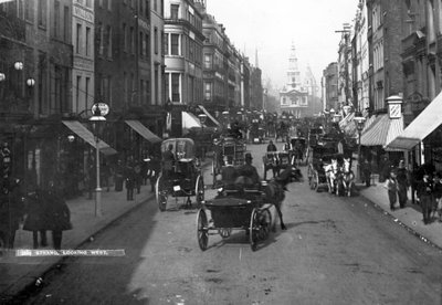 Looking East Down the Strand, c.1890 by English Photographer